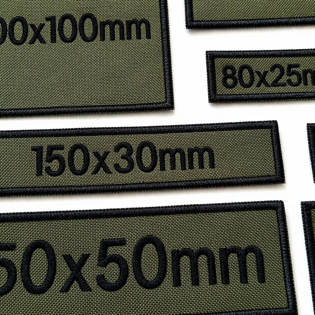 Personalised Embroidered Olive Patches Sew/Iron/VELCRO® Custom Text Molle Morale Badges