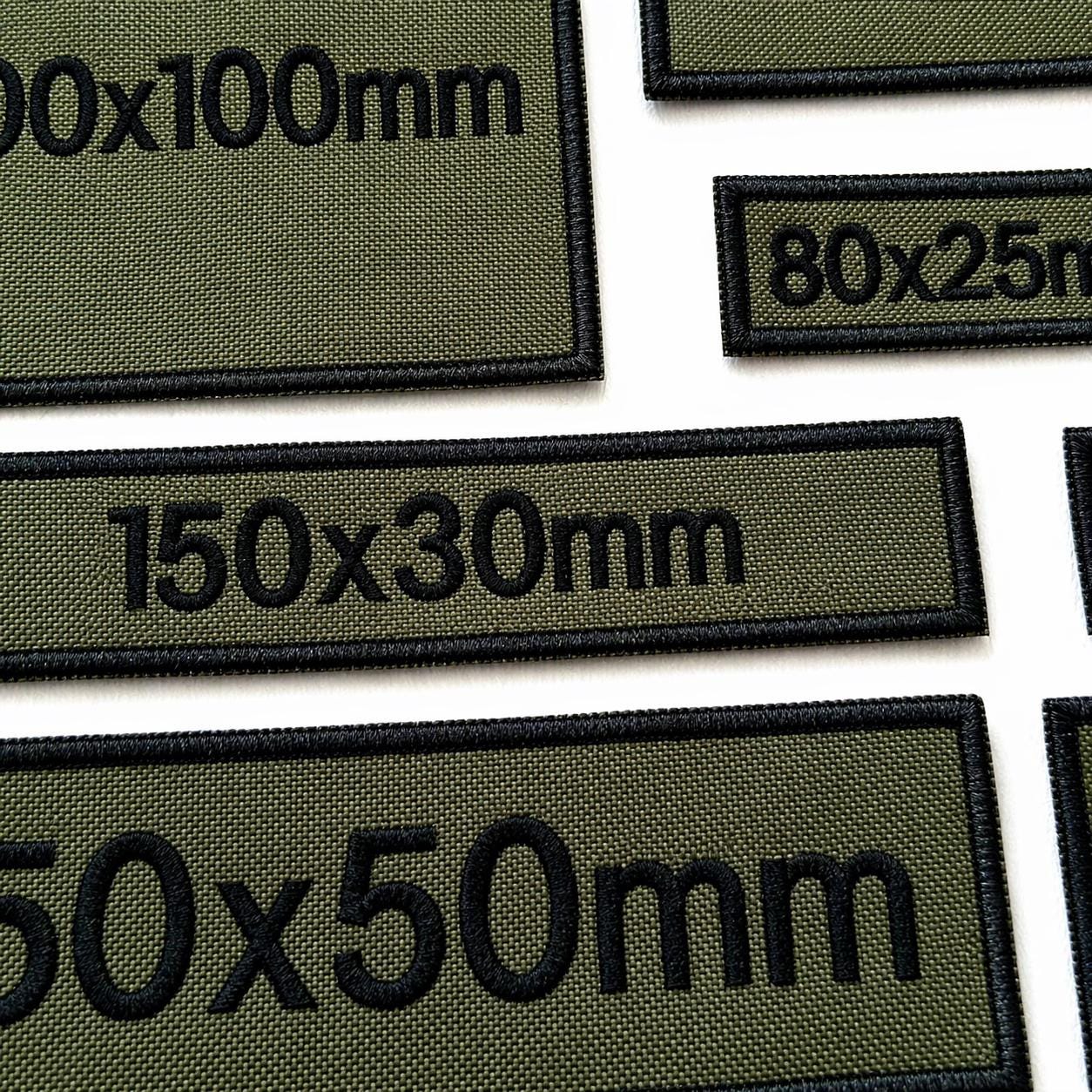 Personalised Embroidered Olive Patches Sew/Iron/VELCRO® Custom Text Molle Morale Badges