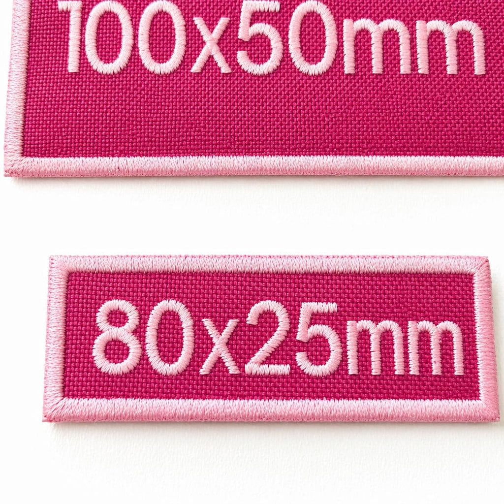 Personalised Embroidered Pink Patches Sew/Iron/VELCRO® Custom Text Molle Morale Badges