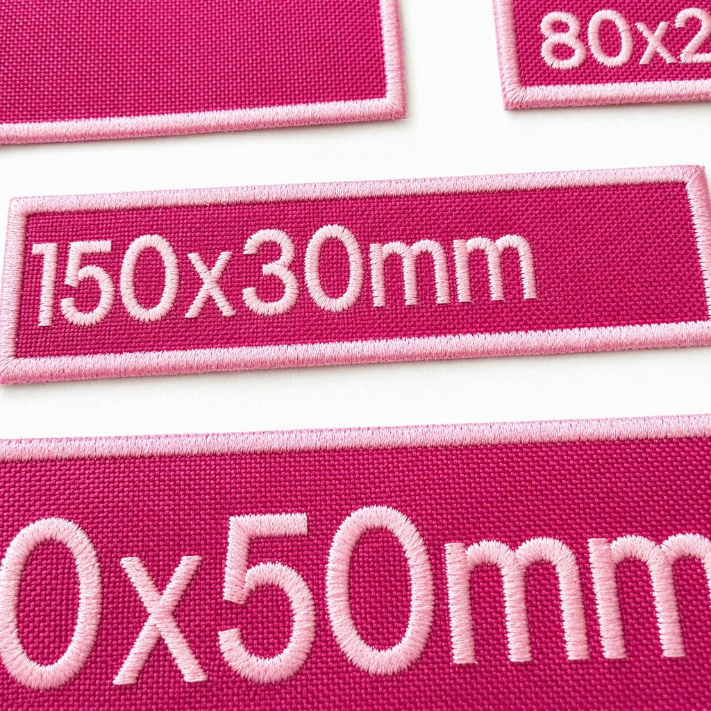 Personalised Embroidered Pink Patches Sew/Iron/VELCRO® Custom Text Molle Morale Badges