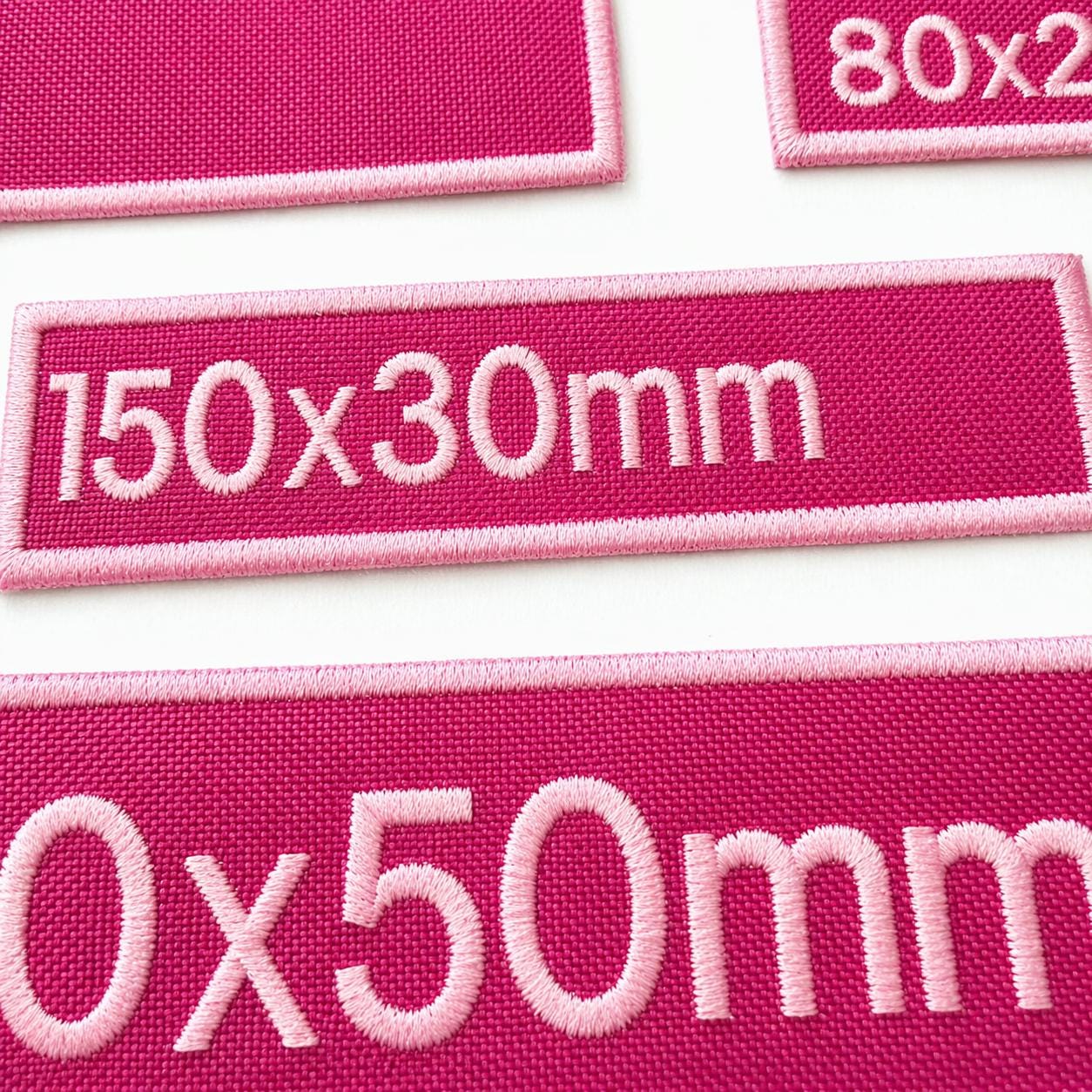Personalised Embroidered Pink Patches Sew/Iron/VELCRO® Custom Text Molle Morale Badges