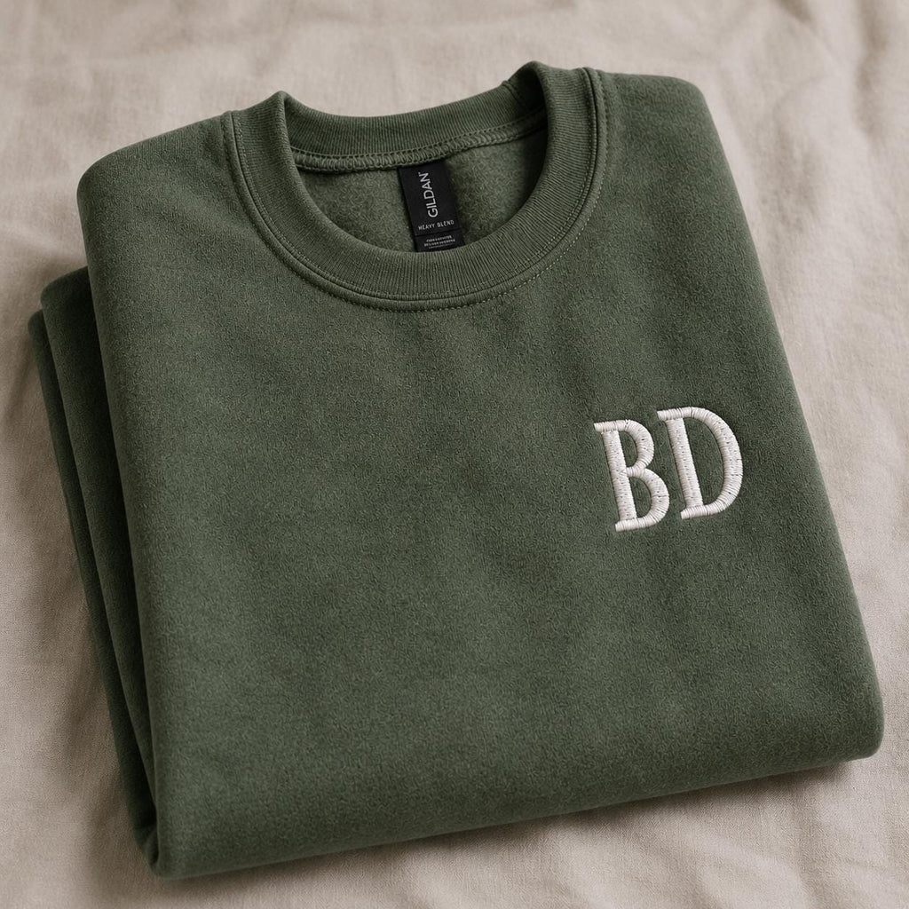 Embroidered Personalised Adults Sweatshirt 23 Colours S-5XL Custom Design Your Text