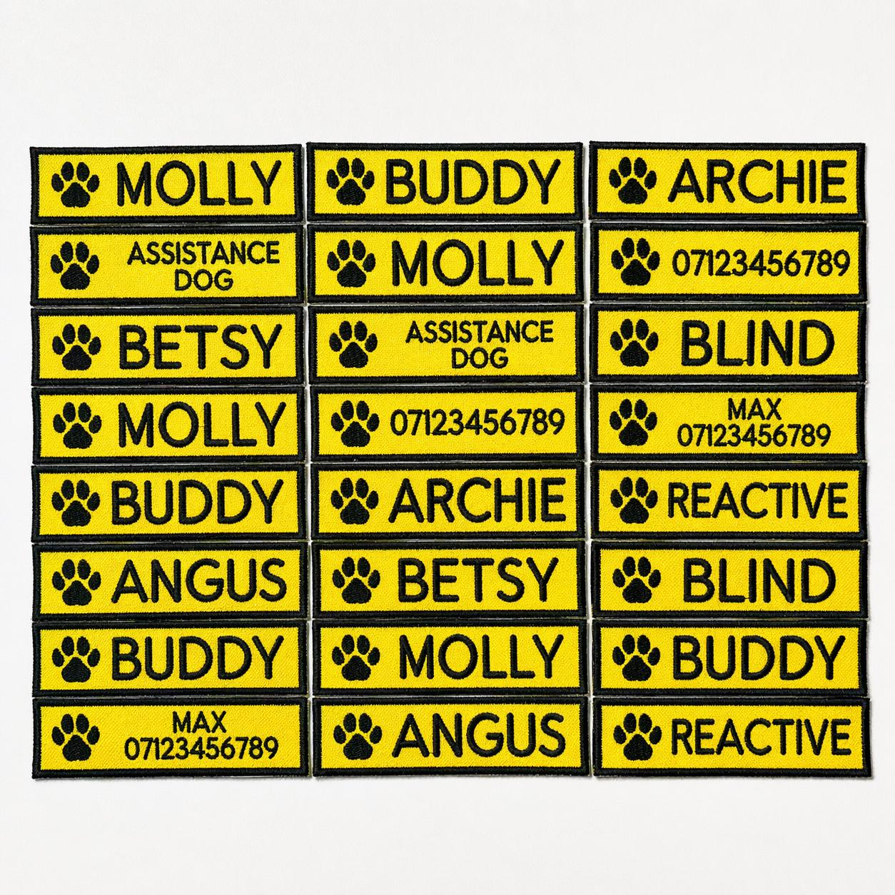 VELCRO® Patch To Fit Julius K9 Dog Harness Personalised Embroidered Custom Text Badge