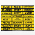 VELCRO® Patch To Fit Julius K9 Dog Harness Personalised Embroidered Custom Text Badge