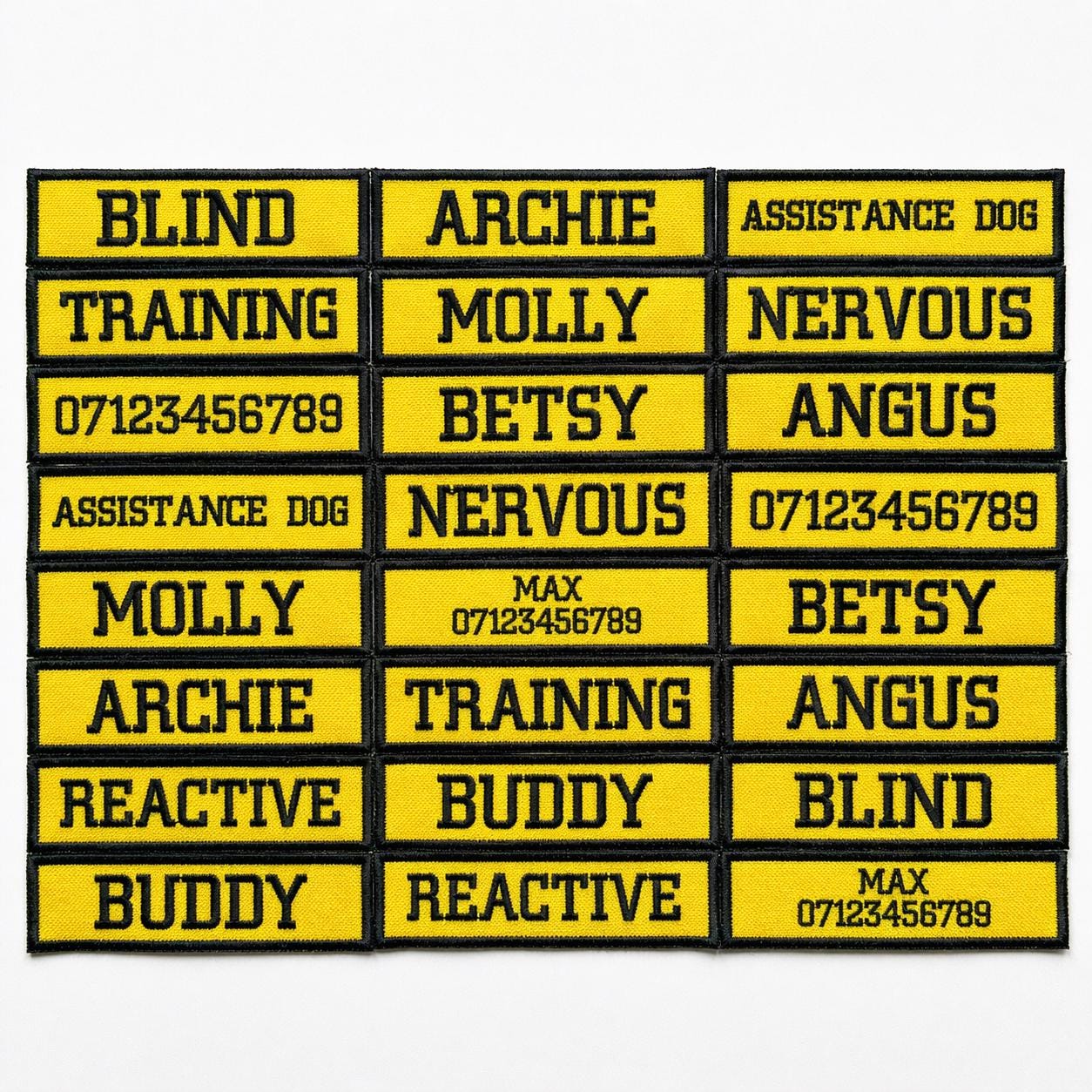 VELCRO® Patch To Fit Julius K9 Dog Harness Personalised Embroidered Custom Text Badge