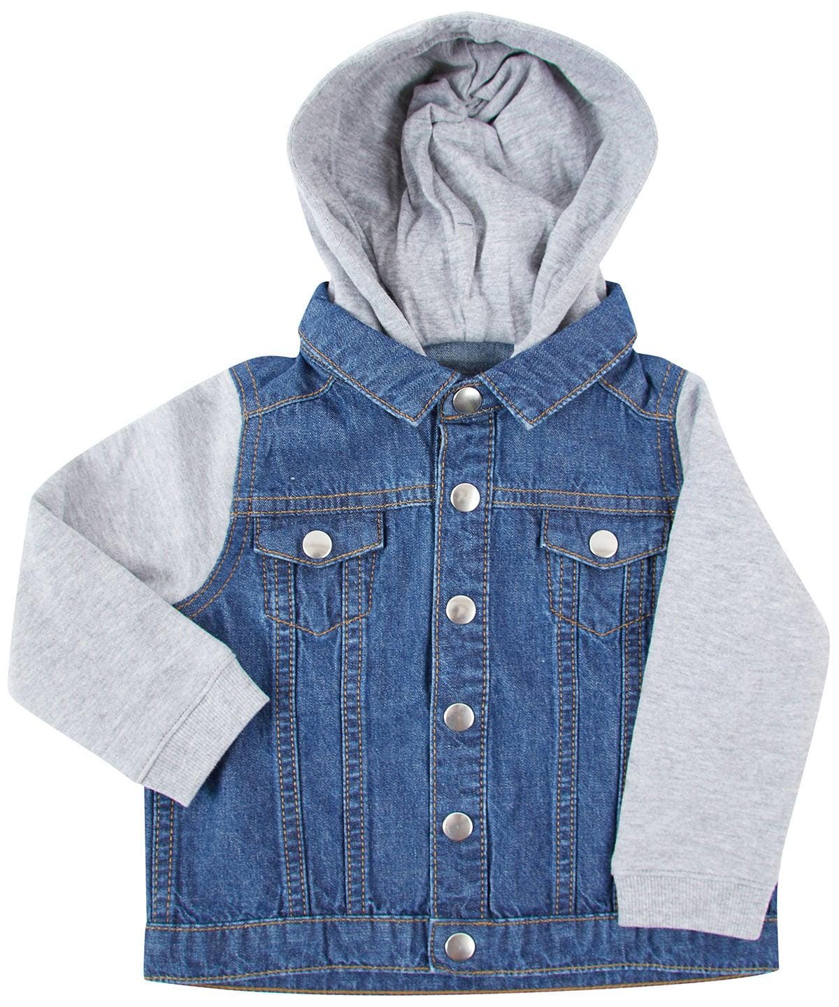 Embroidered Personalised Text Toddler & Kids Denim Jacket Custom Varsity College