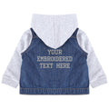 Embroidered Personalised Toddler & Kids Denim Jacket Boys Girls Your Text Name