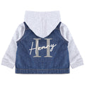 Embroidered Personalised Initial Name Toddler & Kids Denim Jacket Boys Girls