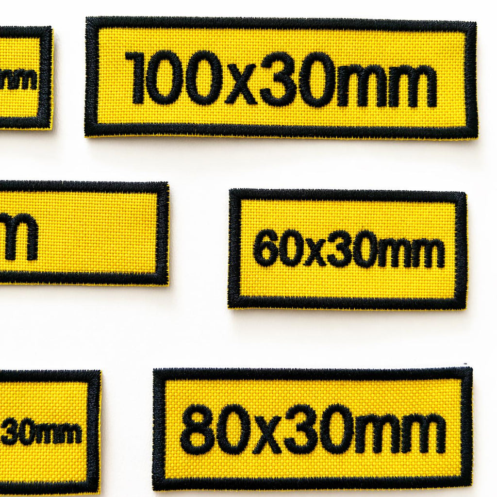 Personalised Embroidered Yellow Patches Sew/Iron/VELCRO® Custom Text Molle Morale Badges