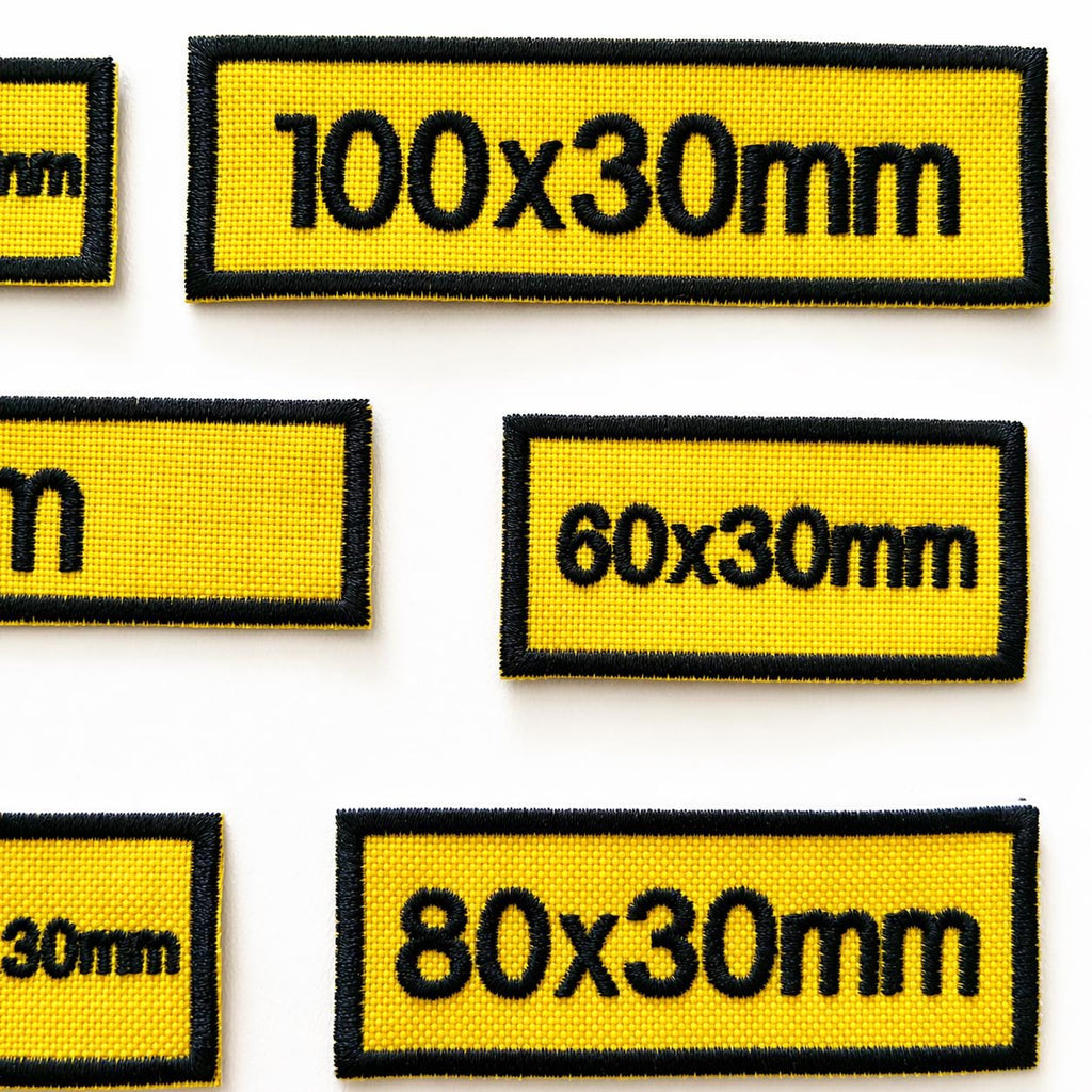 Personalised Embroidered Yellow Patches Sew/Iron/VELCRO® Custom Text Molle Morale Badges