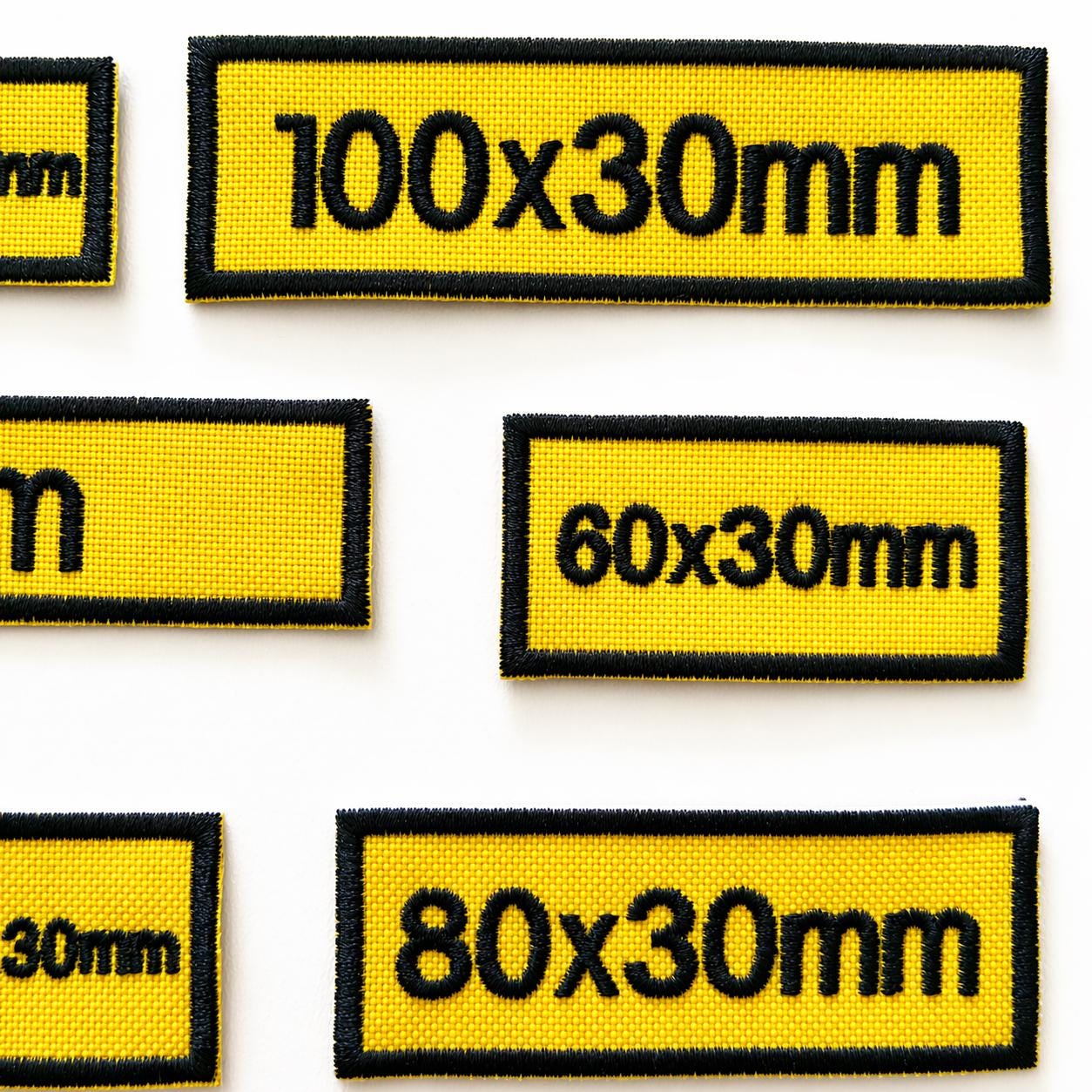 Personalised Embroidered Yellow Patches Sew/Iron/VELCRO® Custom Text Molle Morale Badges