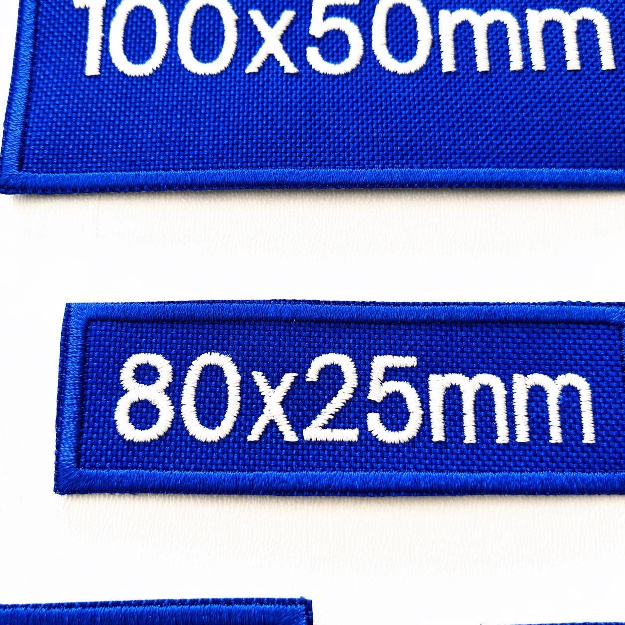 Personalised Embroidered Blue Patches Sew/Iron/VELCRO® Custom Text Molle Morale Badges