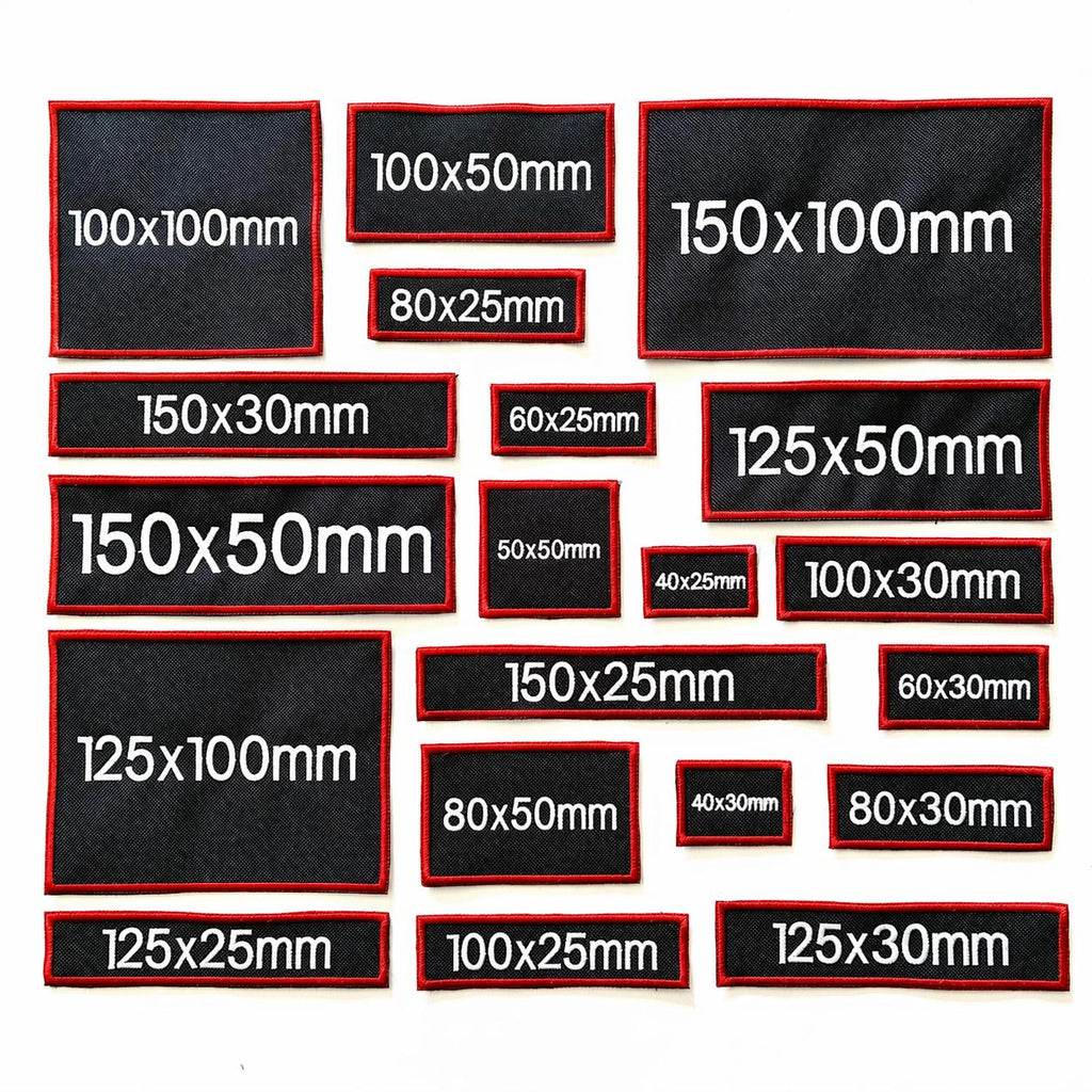 Personalised Embroidered Black Patches Sew/Iron/VELCRO® Custom Text Molle Morale Badges