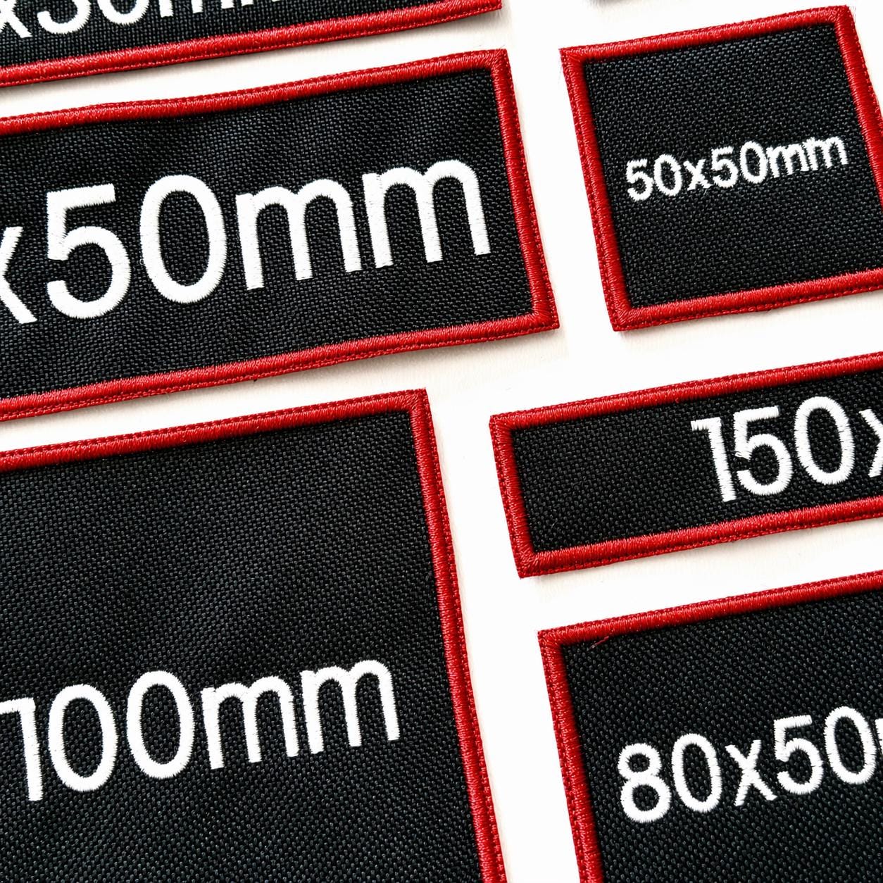 Personalised Embroidered Black Patches Sew/Iron/VELCRO® Custom Text Molle Morale Badges