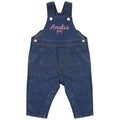 Embroidered Girls Personalised Pink Bow Name Baby & Toddler Cotton Denim Dungarees Custom Text Gift
