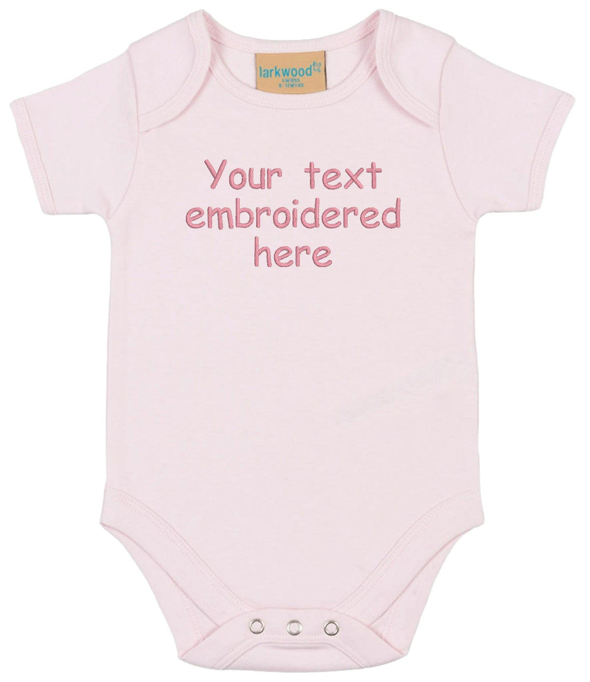 Embroidered Personalised Baby Bodysuit Custom Text Babygrow Vest Sleepsuit Gift