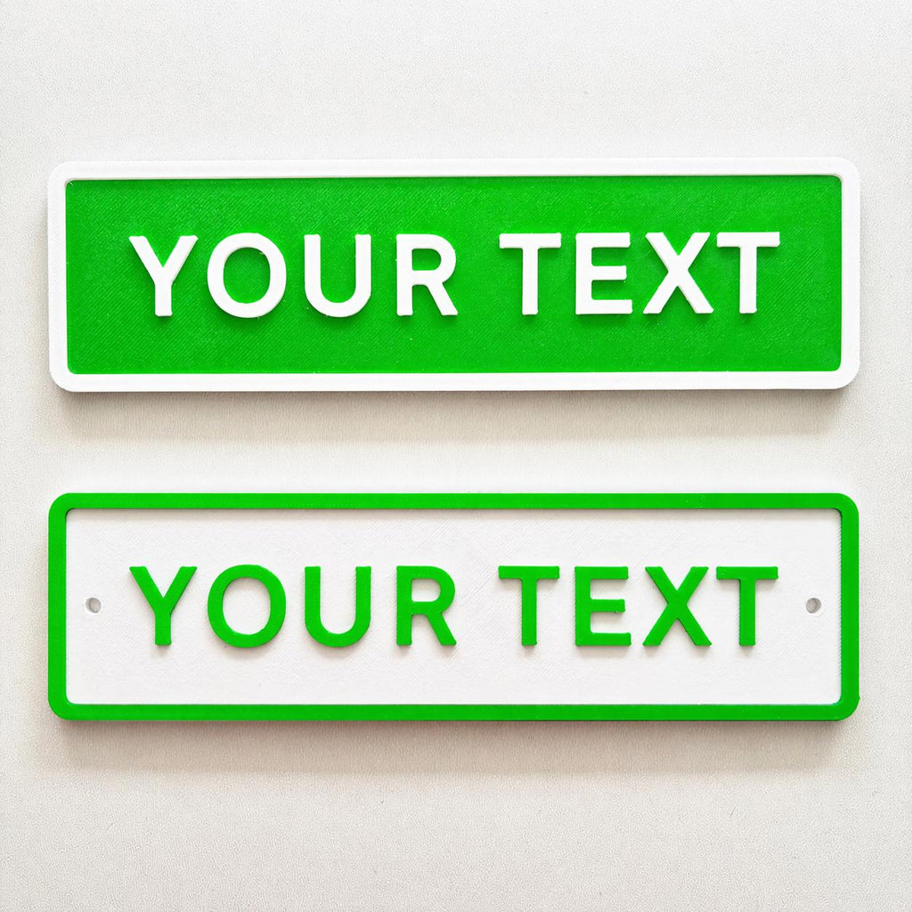 Personalised Your Text Sign – Custom Street Road House Decoration Plate Plaque