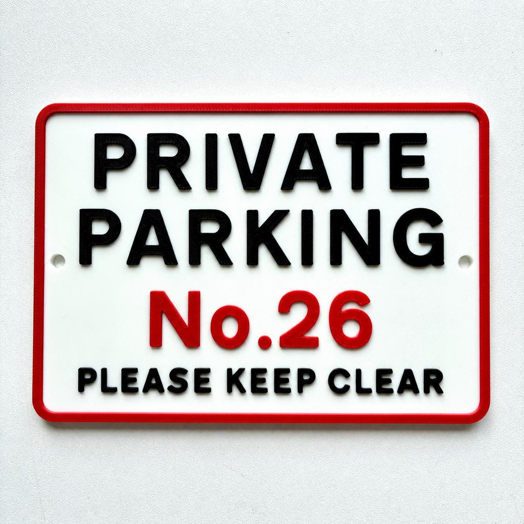 Personalised Private Parking Sign – Custom House Number Car Park Plate Plaque