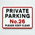 Personalised Private Parking Sign – Custom House Number Car Park Plate Plaque
