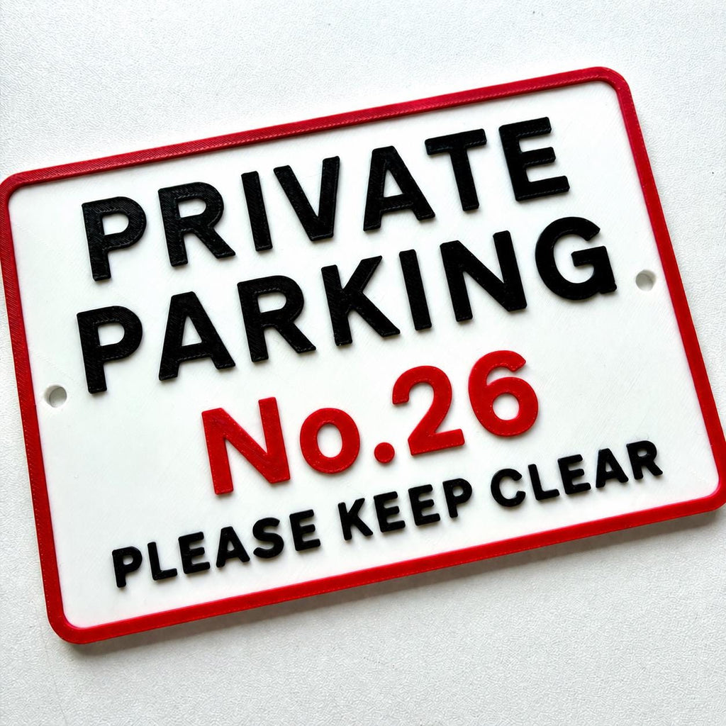 Personalised Private Parking Sign – Custom House Number Car Park Plate Plaque