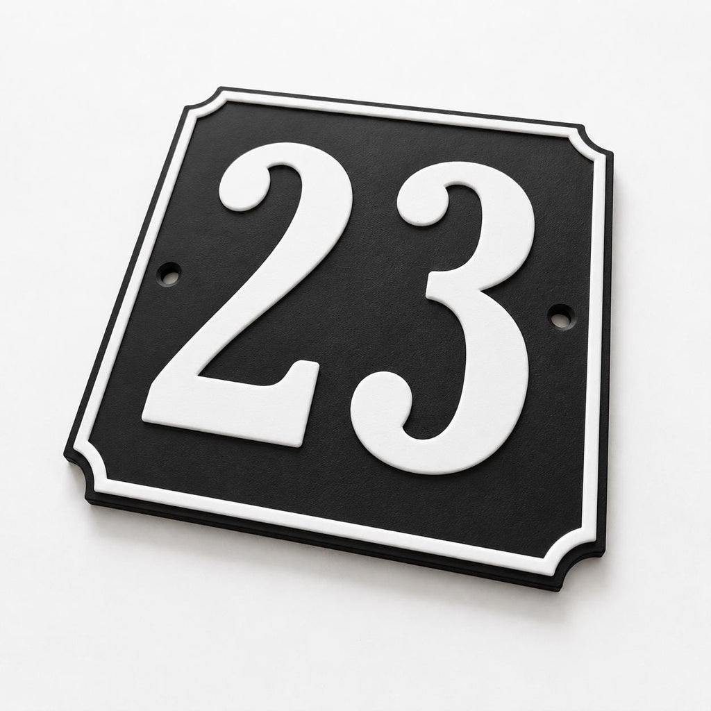Personalised House Number Sign – Custom Home Front Door Gate Plate Plaque