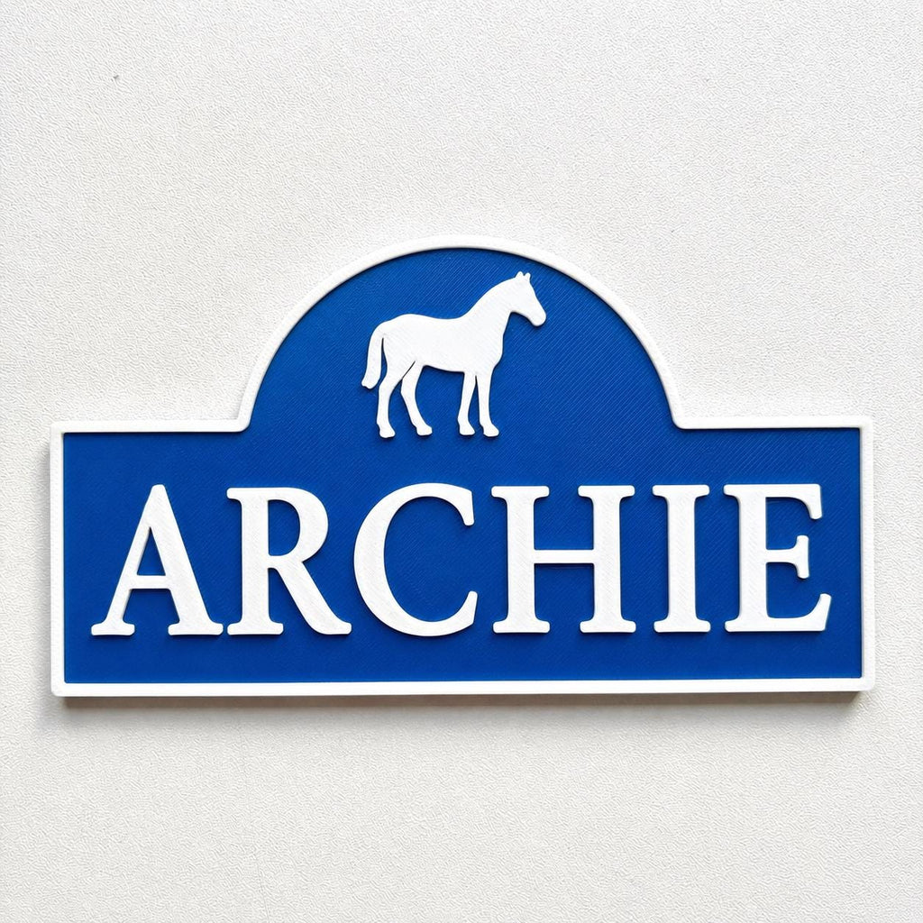 Personalised Name Horse Door Sign – Custom Girls Bedroom Decoration Plate Plaque