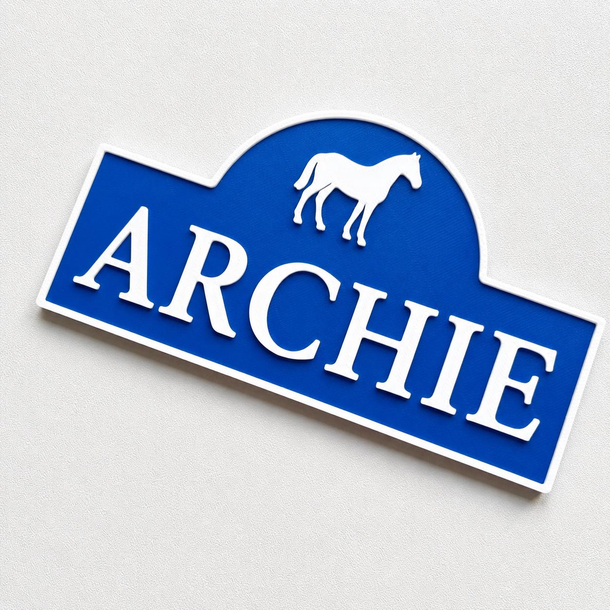 Personalised Name Horse Door Sign – Custom Girls Bedroom Decoration Plate Plaque