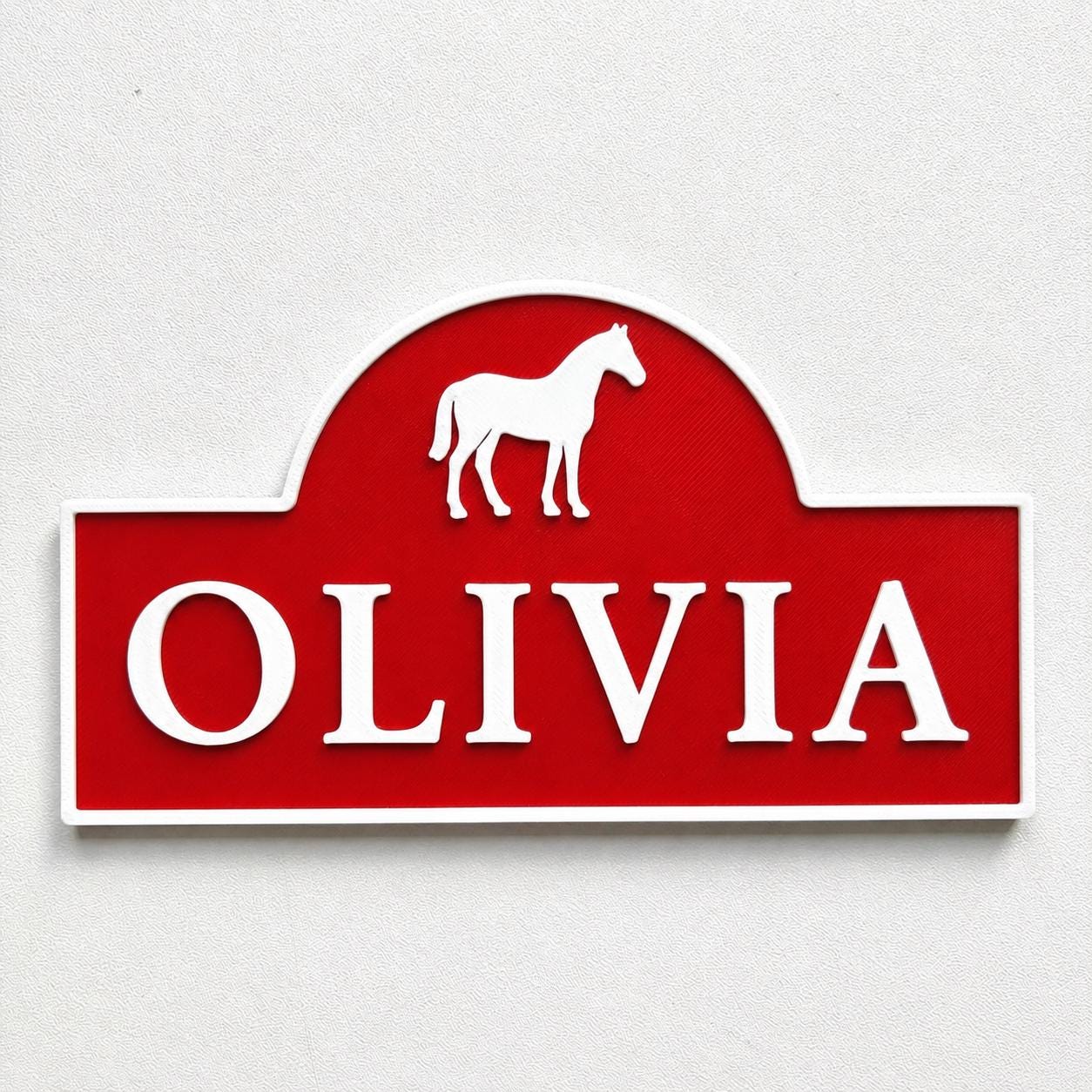 Personalised Name Horse Door Sign – Custom Girls Bedroom Decoration Plate Plaque