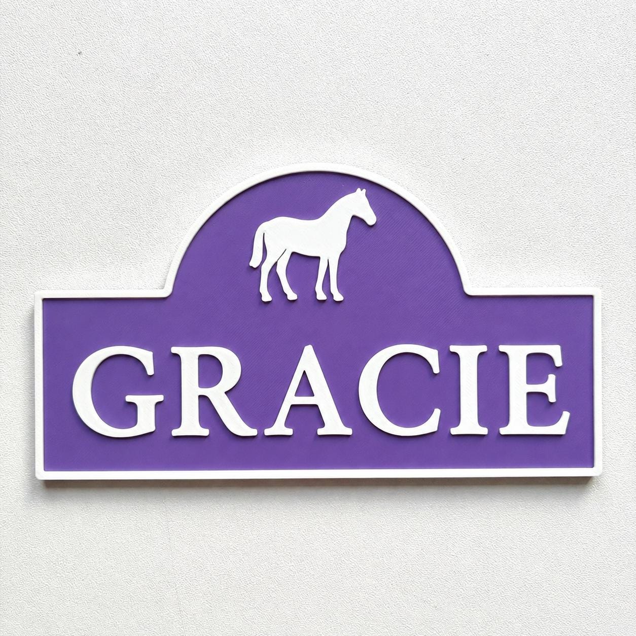 Personalised Name Horse Door Sign – Custom Girls Bedroom Decoration Plate Plaque