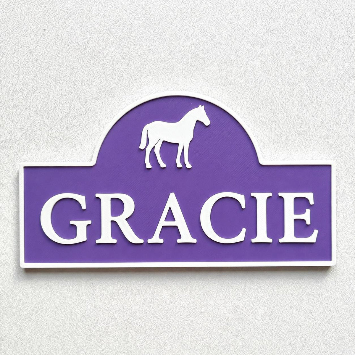 Personalised Name Horse Door Sign – Custom Girls Bedroom Decoration Plate Plaque