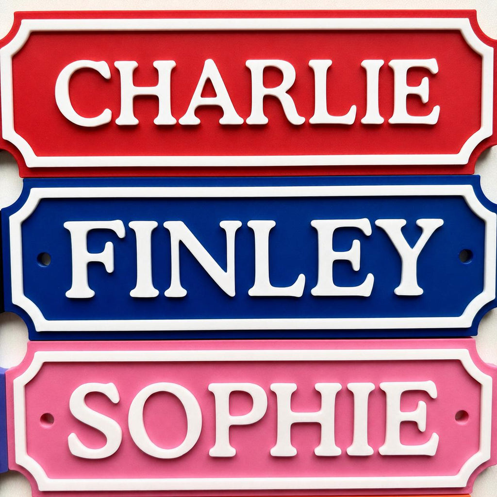 Personalised Kids Name Door Sign – Custom Girls Boys Bedroom Decoration Plate