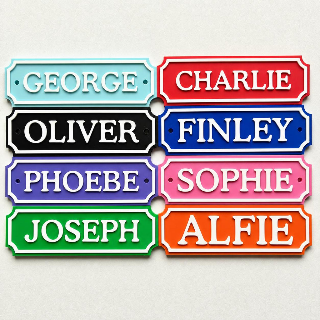 Personalised Kids Name Door Sign – Custom Girls Boys Bedroom Decoration Plate