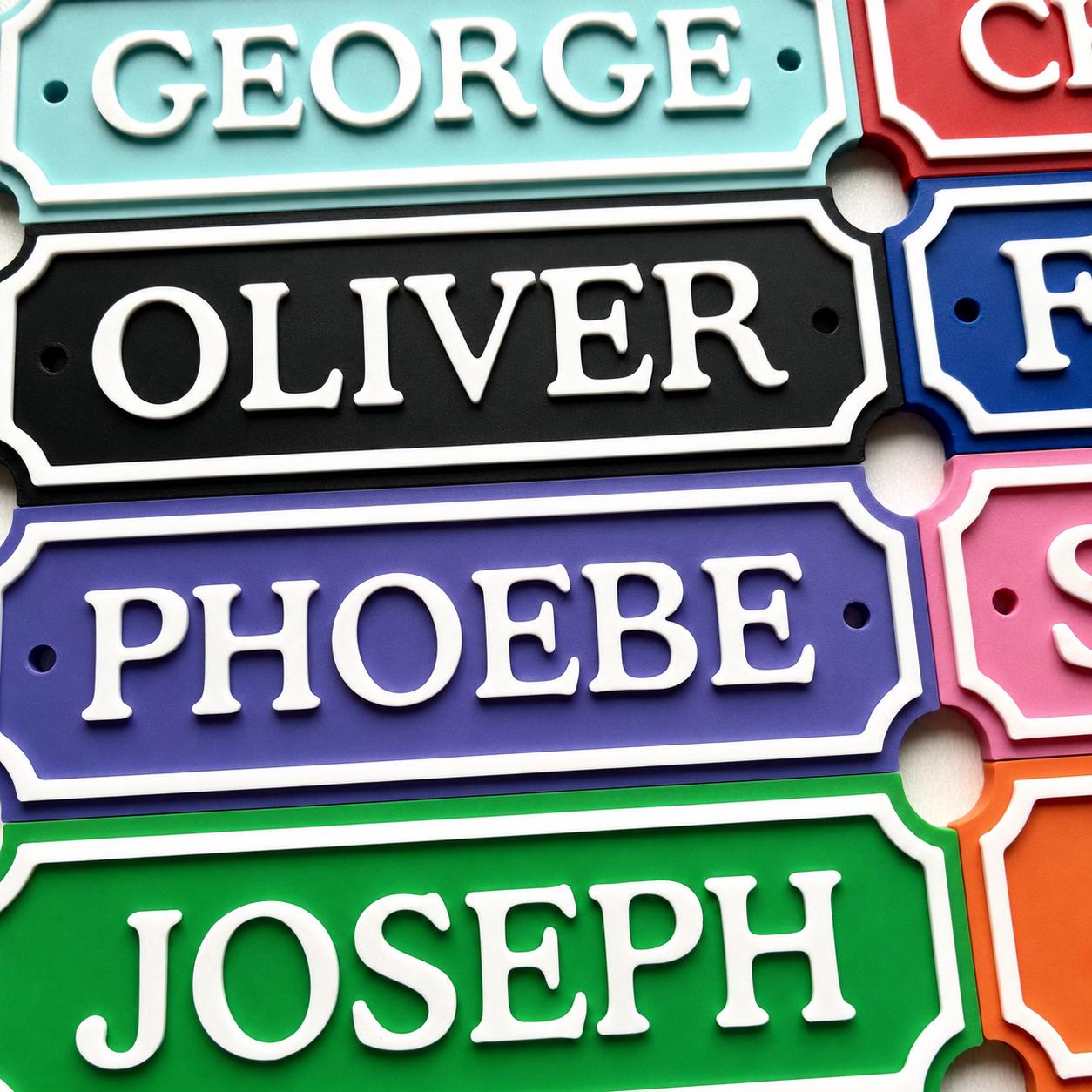 Personalised Kids Name Door Sign – Custom Girls Boys Bedroom Decoration Plate