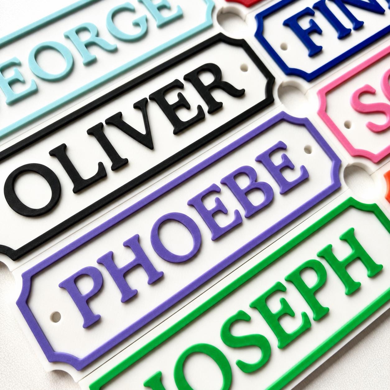 Personalised Kids Name Door Sign – Custom Girls Boys Bedroom Decoration Plate