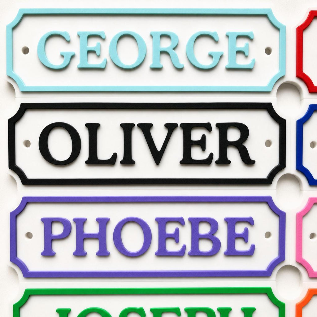 Personalised Kids Name Door Sign – Custom Girls Boys Bedroom Decoration Plate