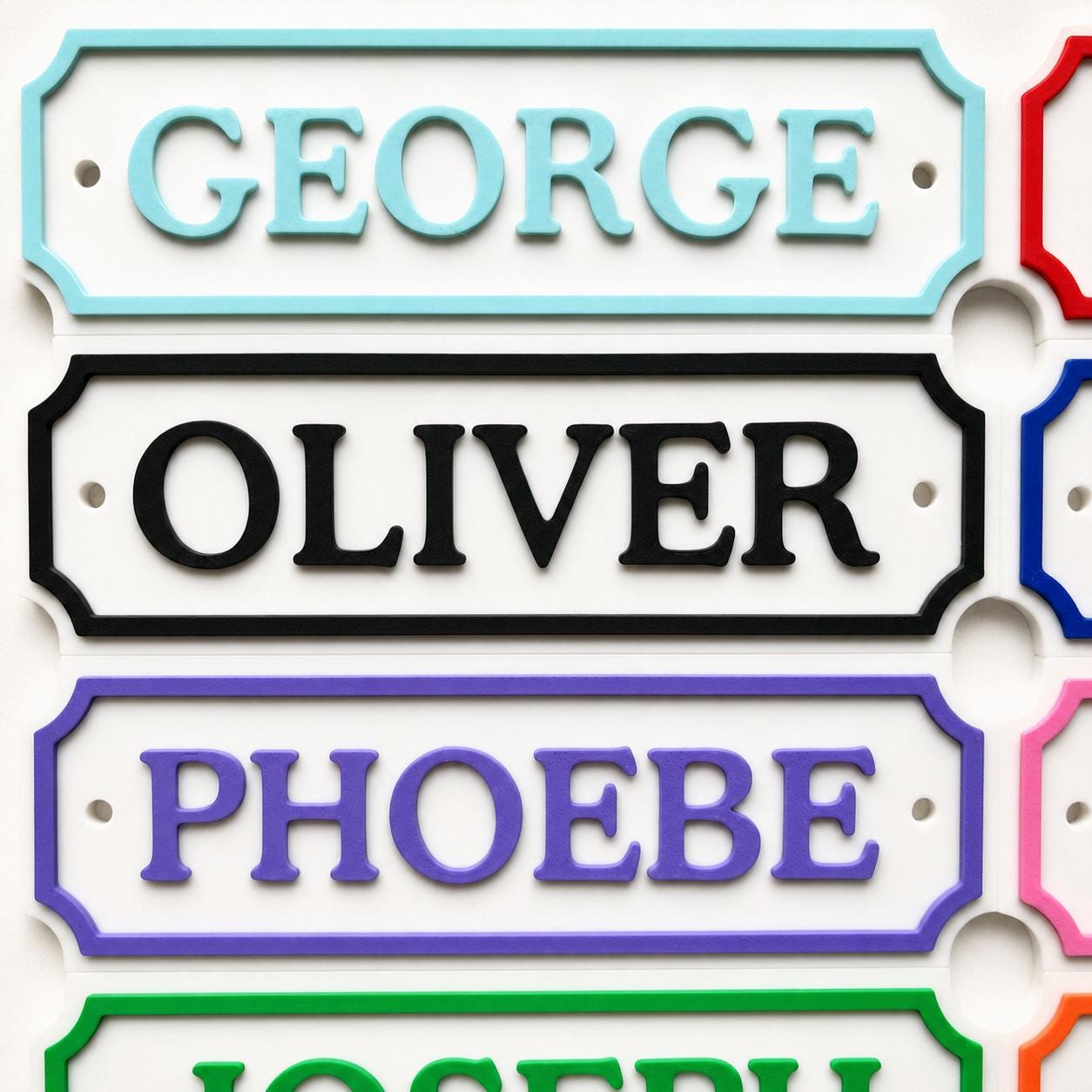 Personalised Kids Name Door Sign – Custom Girls Boys Bedroom Decoration Plate