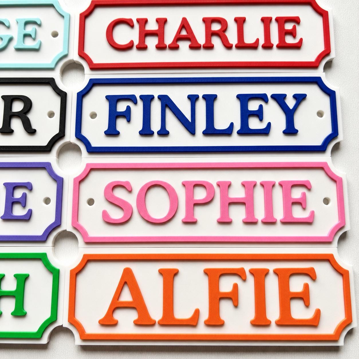Personalised Kids Name Door Sign – Custom Girls Boys Bedroom Decoration Plate