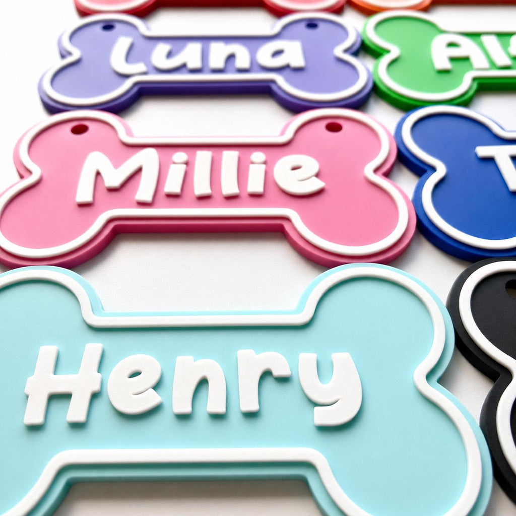 Personalised Dog Name Bone Sign – Custom Pet Crate Cage House Decoration Plate