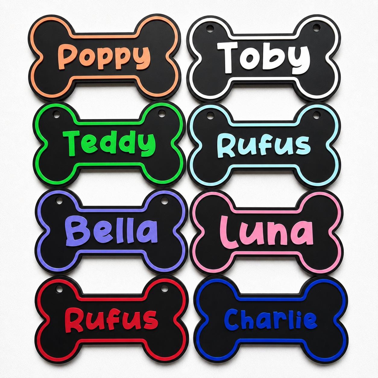 Personalised Dog Name Bone Sign – Custom Pet Crate Cage House Decoration Plate