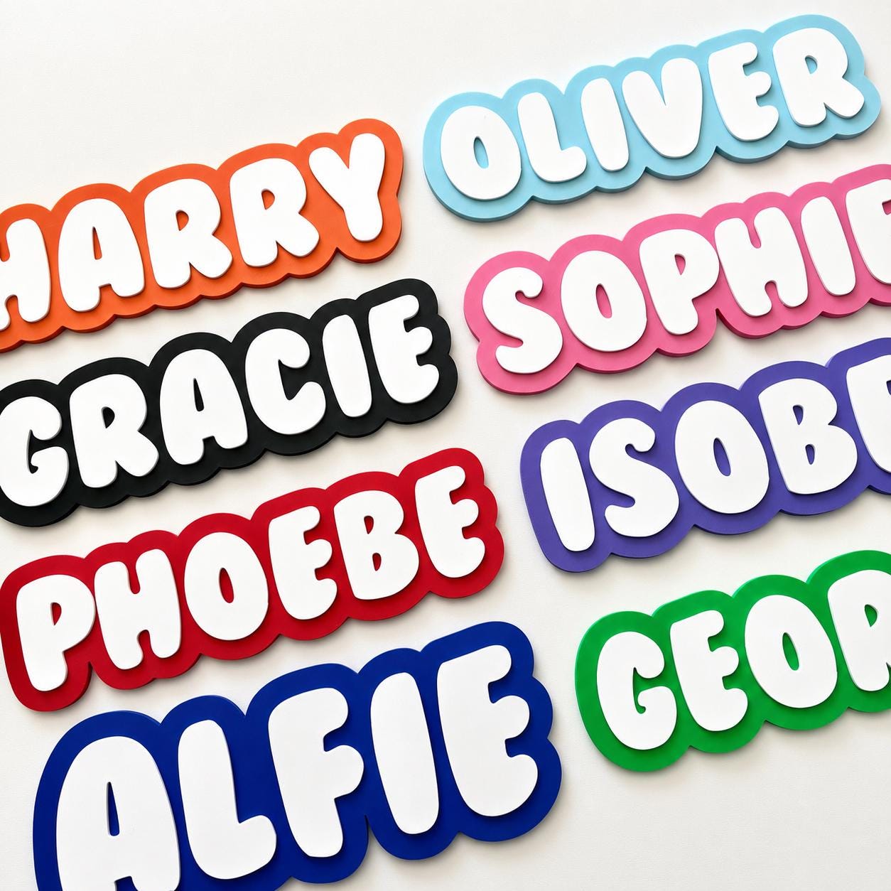 Personalised Kids Name Door Sign – Custom Girls Boys Bedroom Decoration Plate