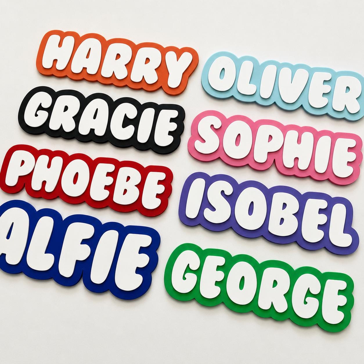Personalised Kids Name Door Sign – Custom Girls Boys Bedroom Decoration Plate