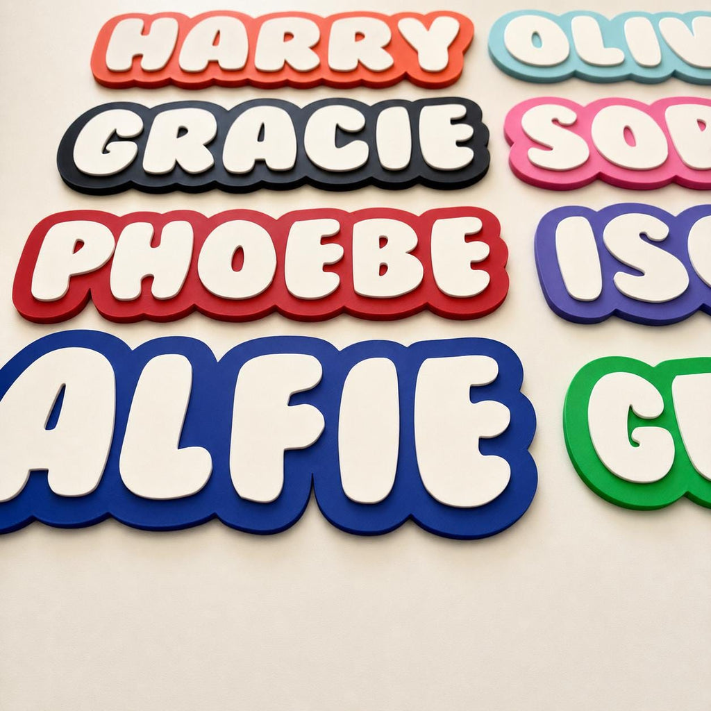 Personalised Kids Name Door Sign – Custom Girls Boys Bedroom Decoration Plate
