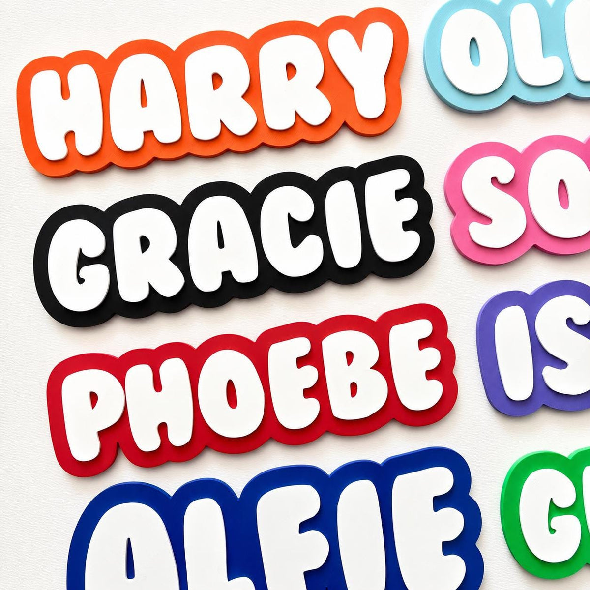 Personalised Kids Name Door Sign – Custom Girls Boys Bedroom Decoration Plate