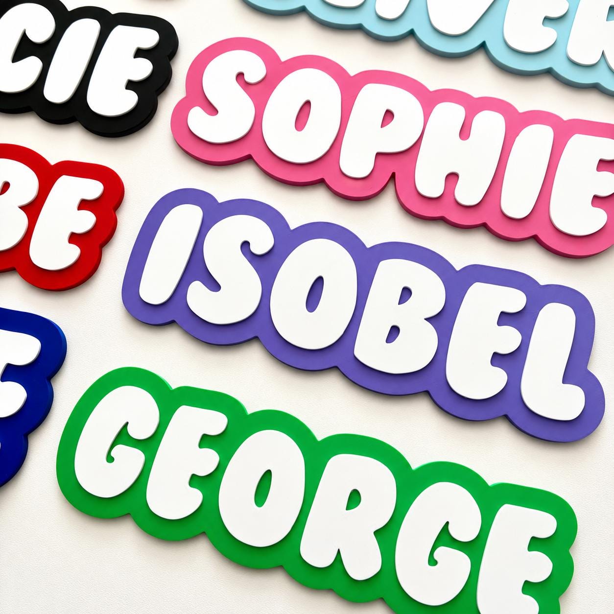 Personalised Kids Name Door Sign – Custom Girls Boys Bedroom Decoration Plate