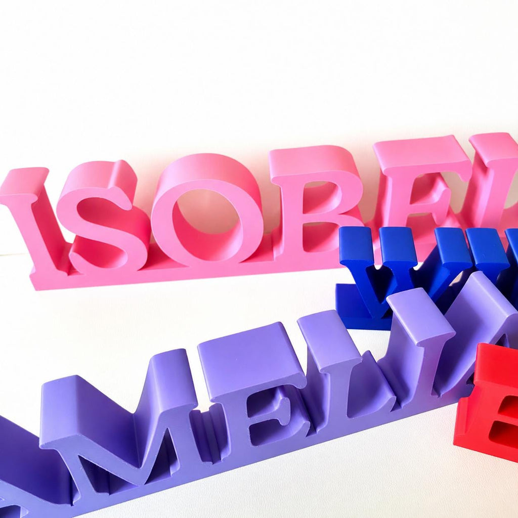 Personalised 3D Name Freestanding Sign – Custom Girls Boys Bedroom Decoration