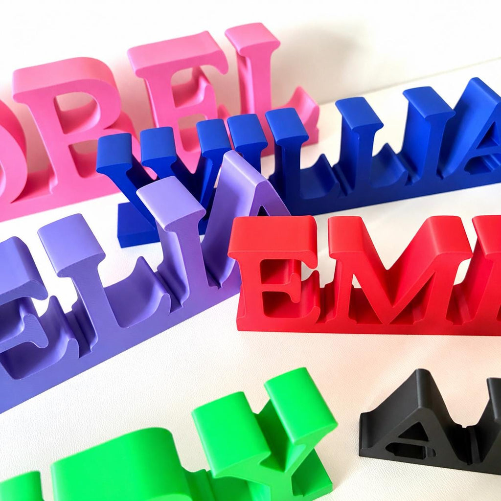 Personalised 3D Name Freestanding Sign – Custom Girls Boys Bedroom Decoration