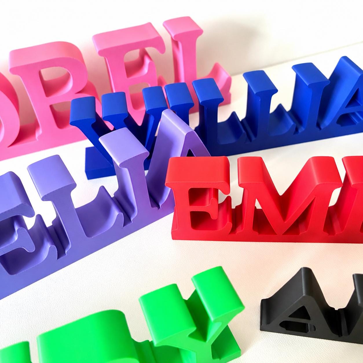 Personalised 3D Name Freestanding Sign – Custom Girls Boys Bedroom Decoration
