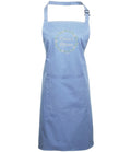 Embroidered Personalised Name Floral Wreath Apron Custom Text Kitchen Baking Gift