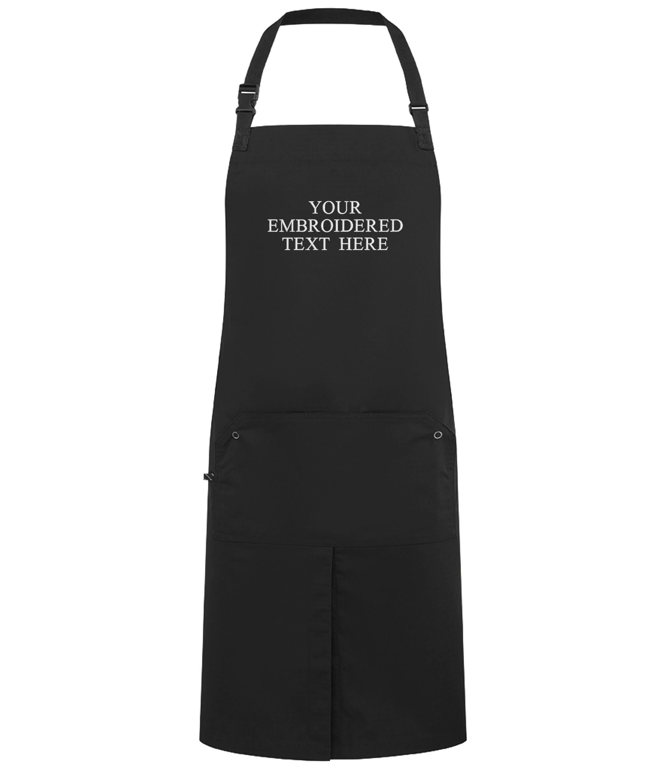 Embroidered Personalised Text Apron Custom Name Business Kitchen Baking Gift