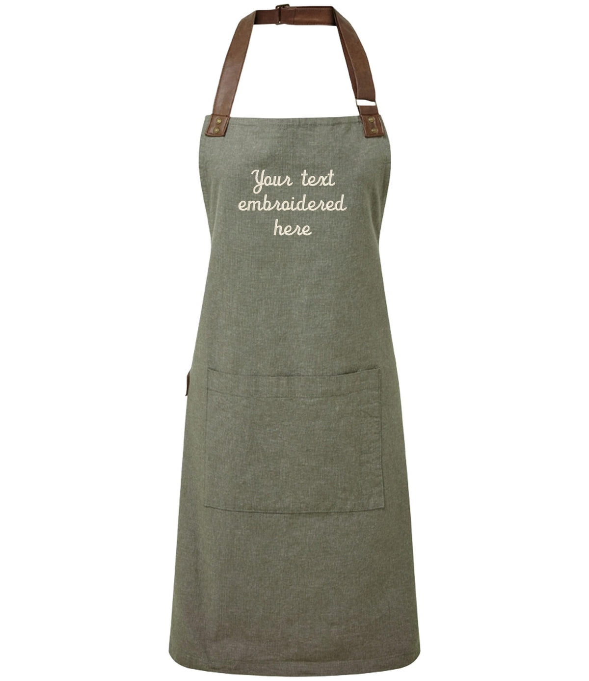 Embroidered Personalised Text Apron Custom Name Business Kitchen Baking Gift